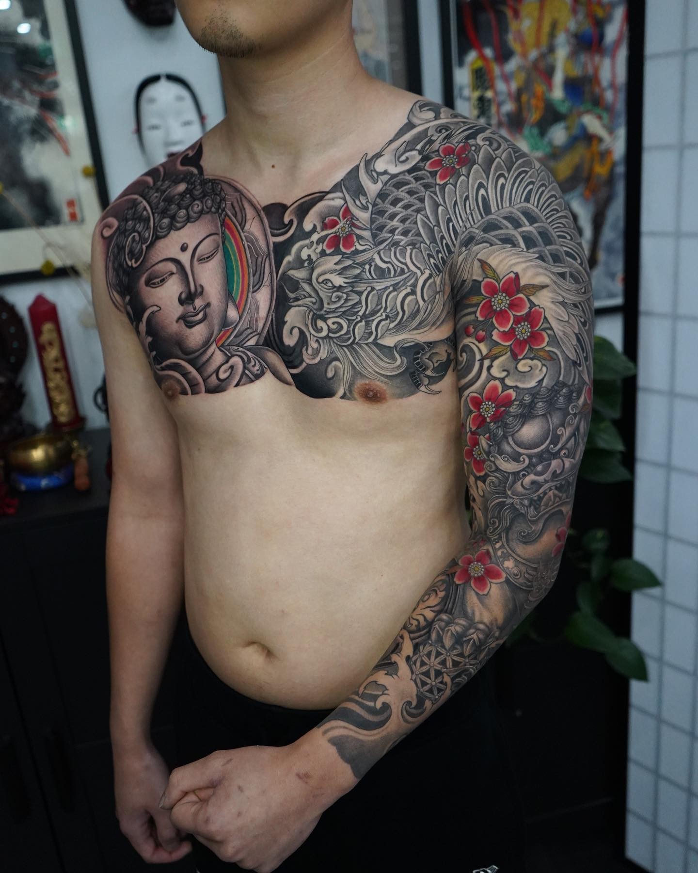 Buddha Chest Tattoo