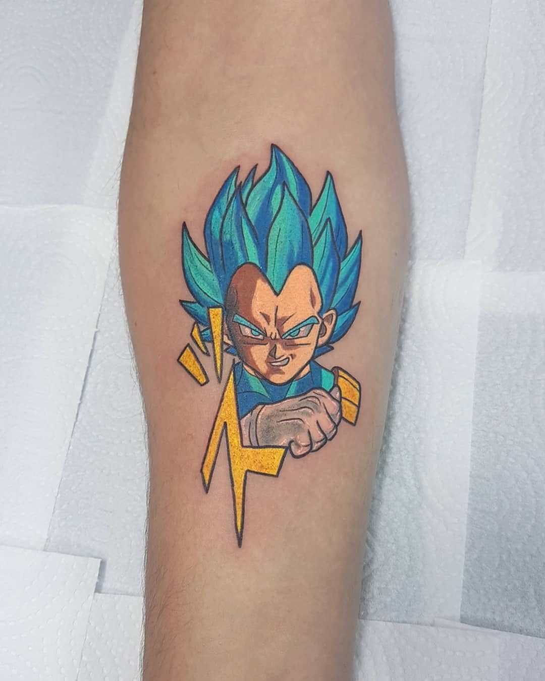 Small Forearm Saiyan Tattoo