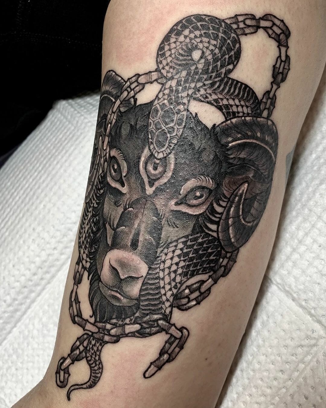 Satanic Goat Tattoo