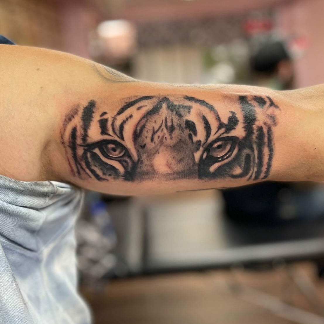 Simple Tiger Eyes Tattoo