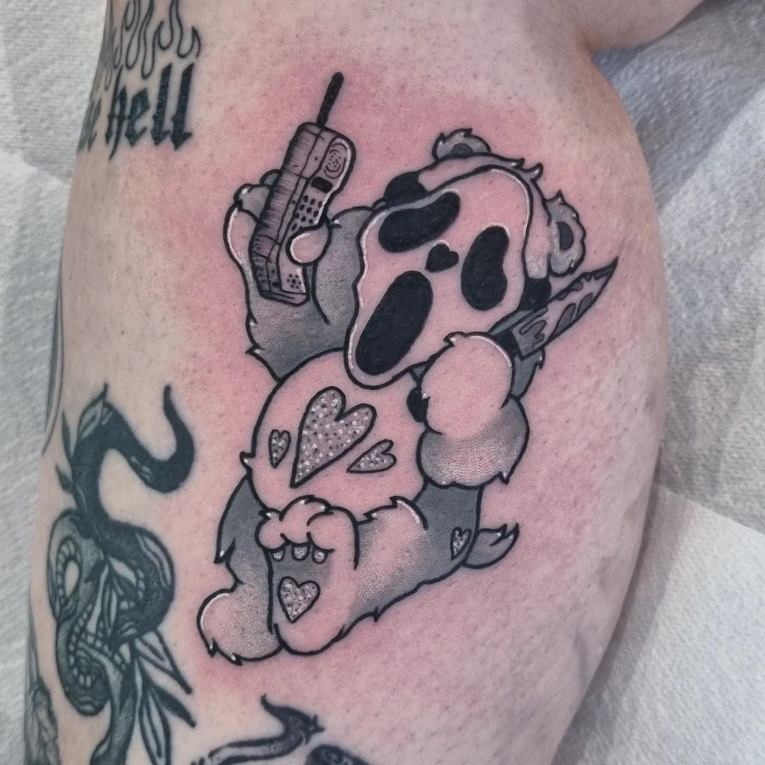 The Spooky Care Bear Tattoo For ‘Scream’ Fans