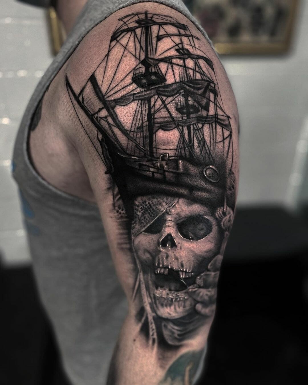 Pirate Ship Tattoo