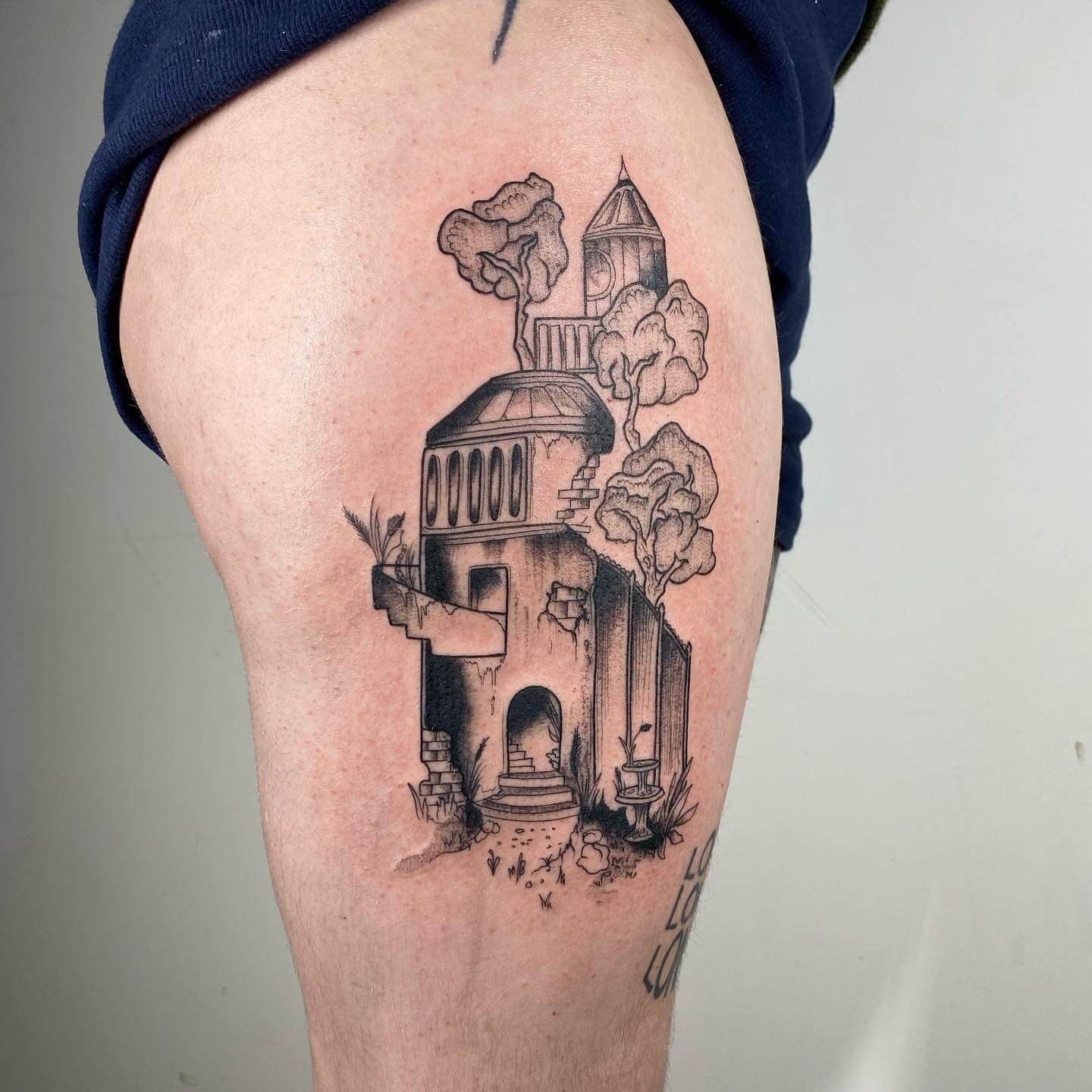 Architectural Landscape Schematic Tattoo