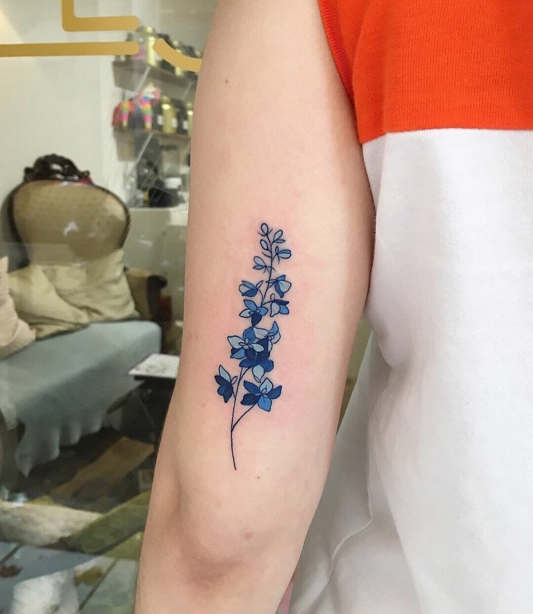 My Blue Larkspur Tattoo