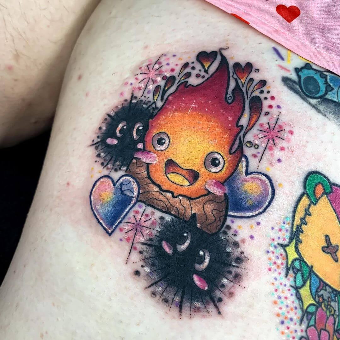 Soot Sprite Tattoo With Calcifer