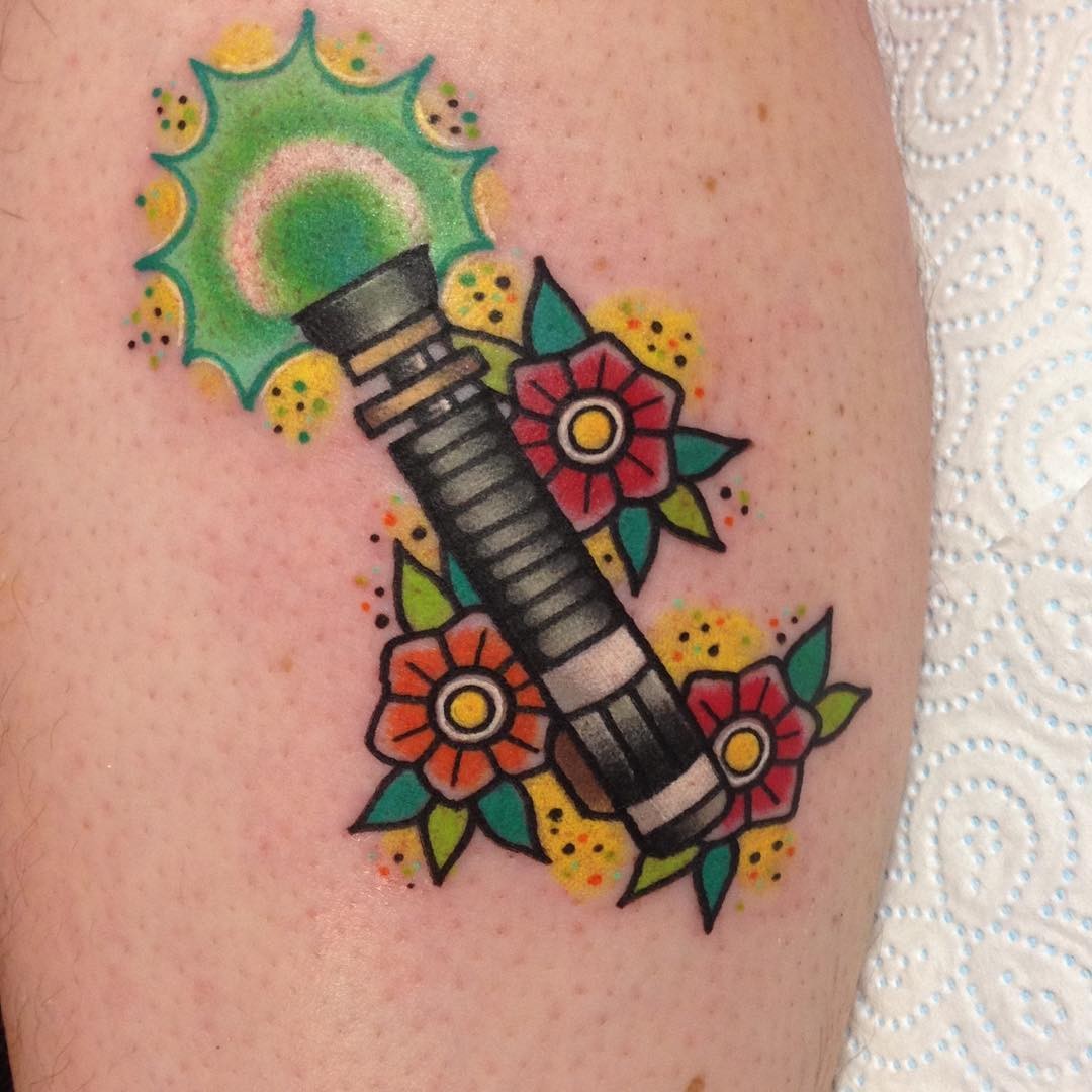 The Green Lightsaber Tattoo