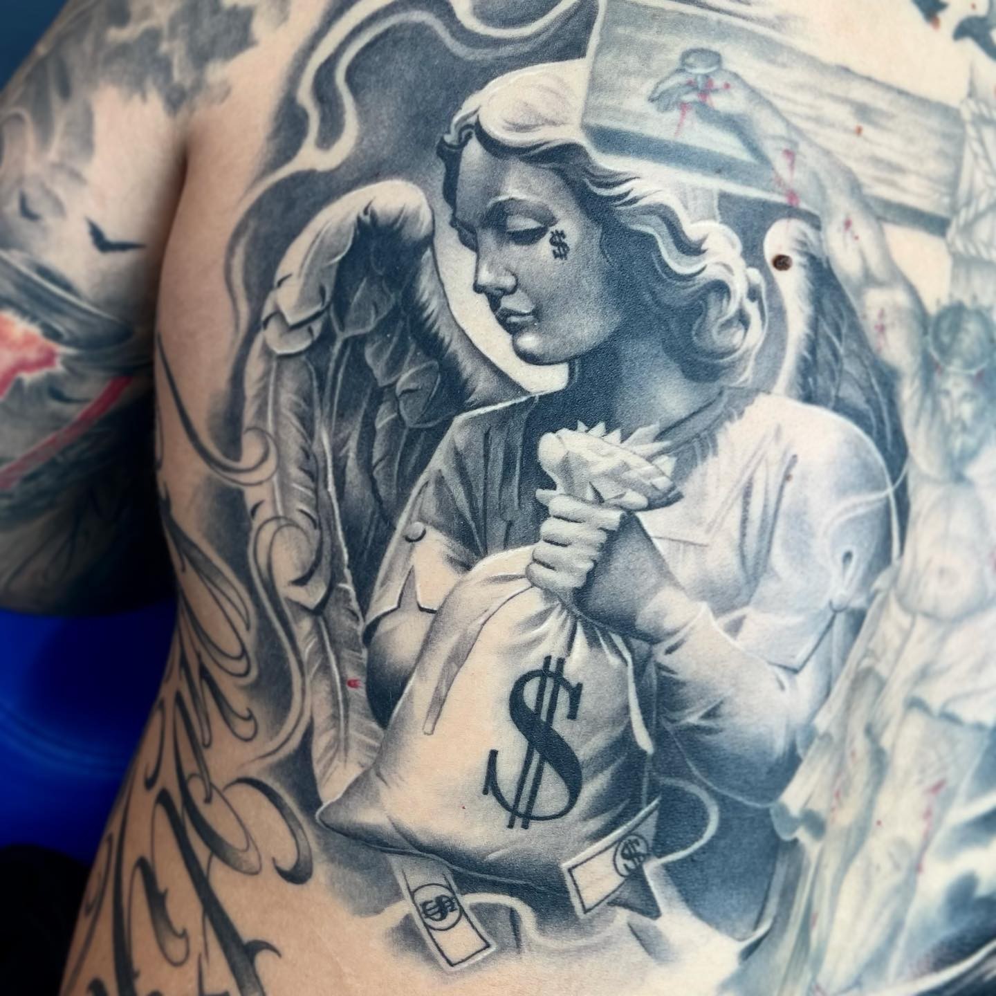 Unique Angel Money Tattoo Design To Bring Happiness