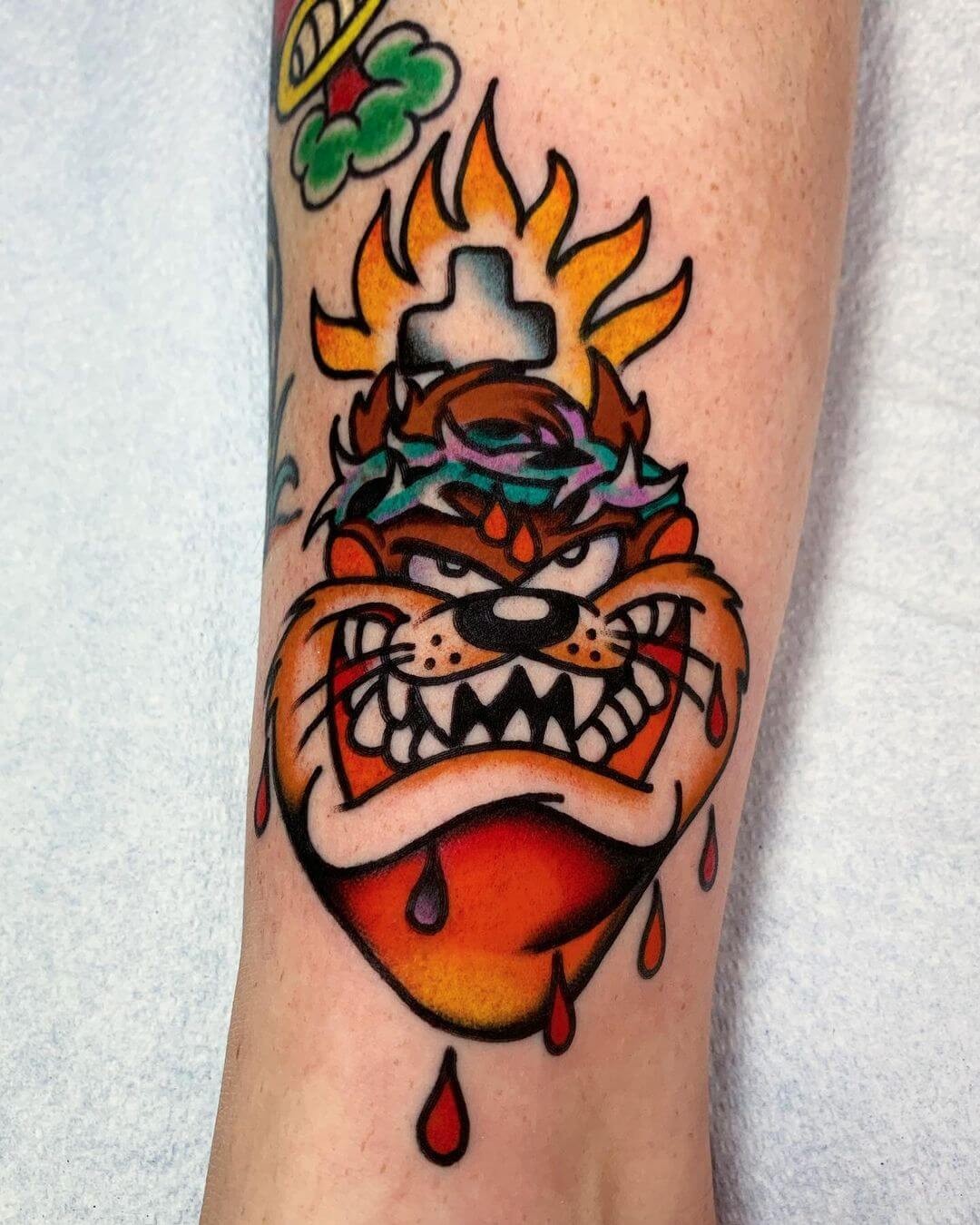 Sacred Taz Devil Tattoo