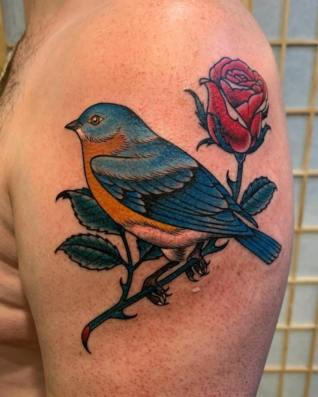 Roses & Bluebirds