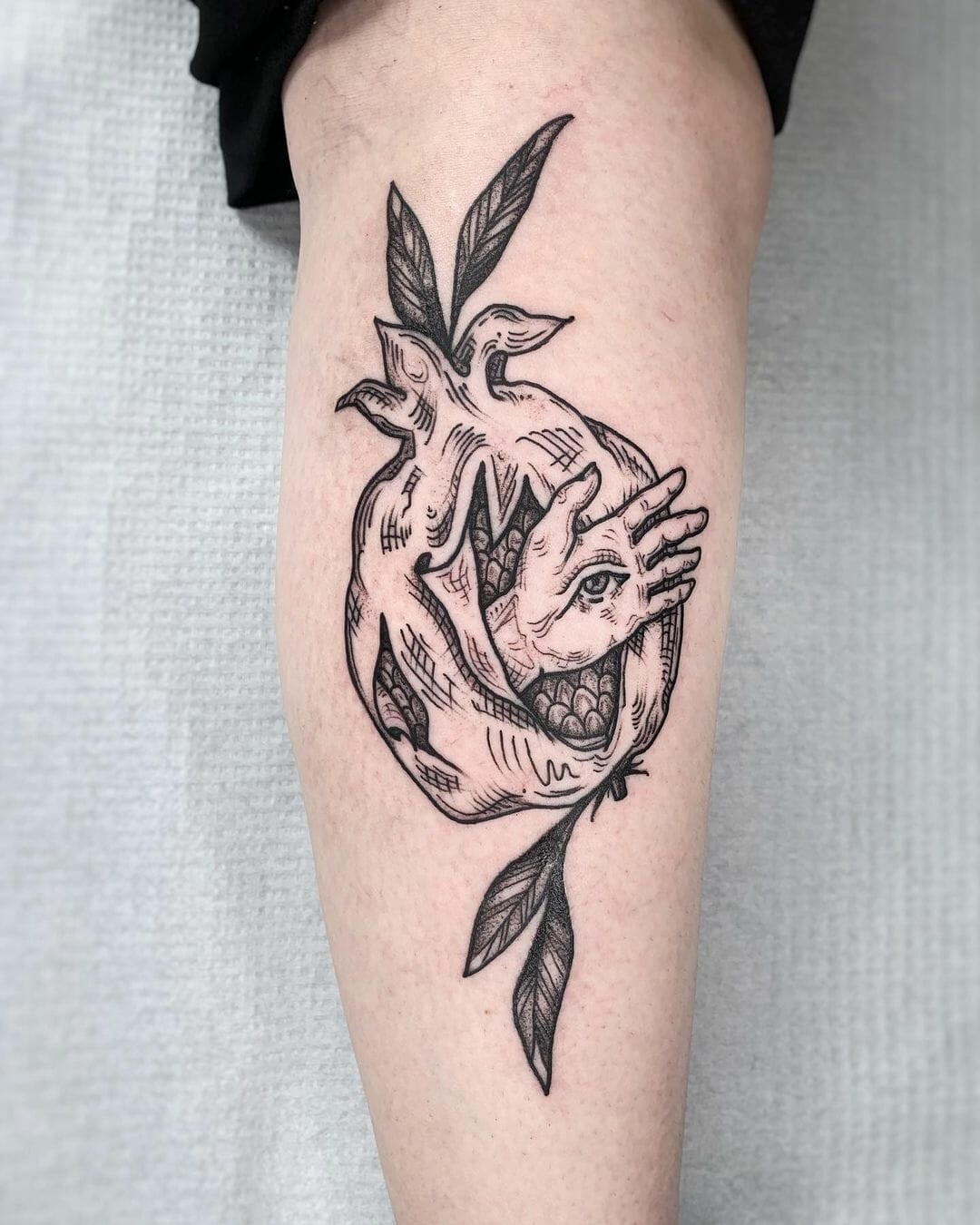 Unique Pomegranate Tattoo