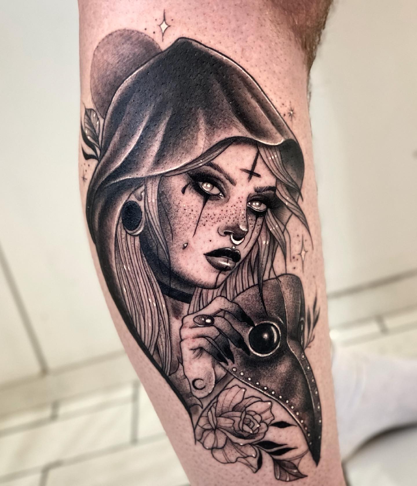 Female Plague Doctor Tattoo