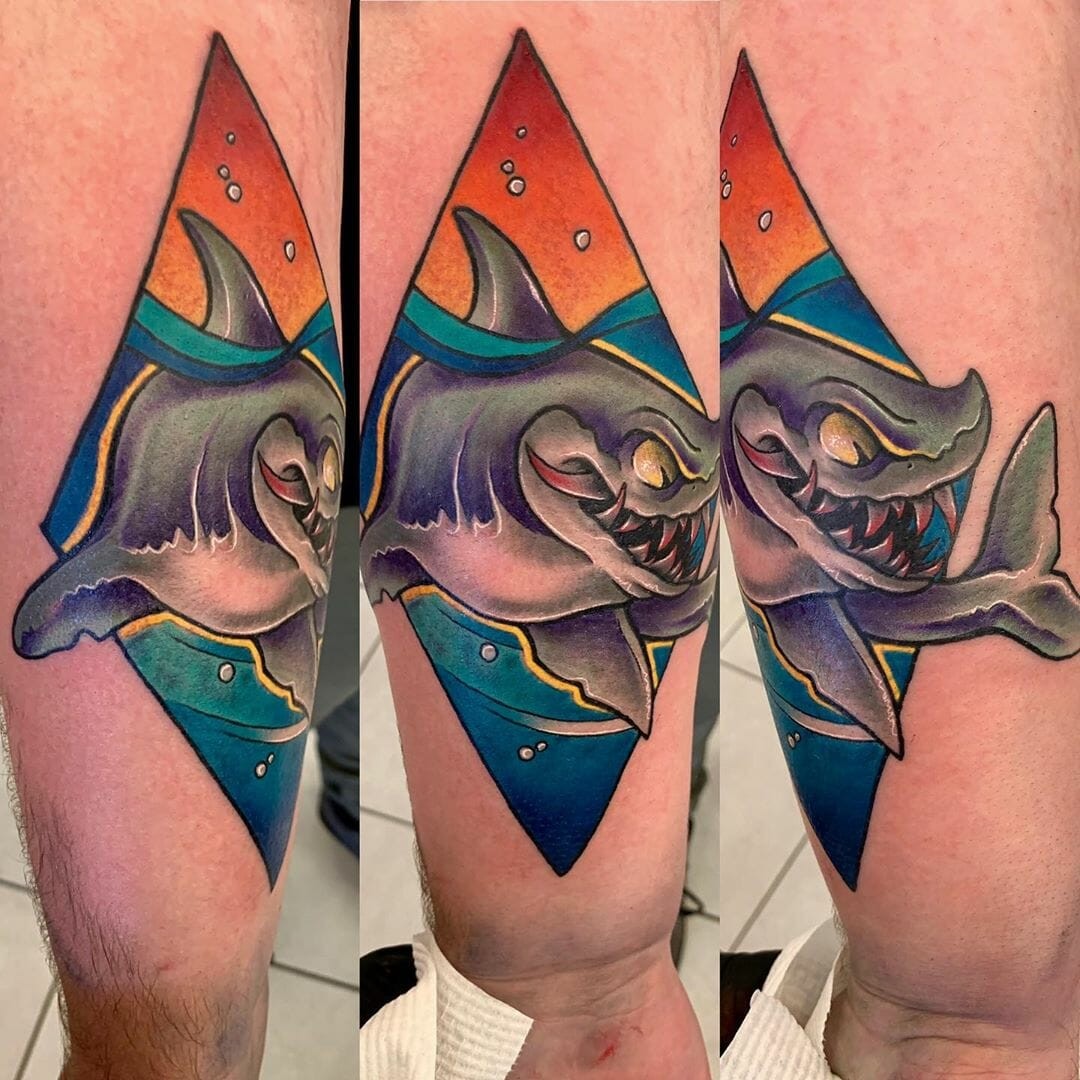 Cartoon Shark Tattoo