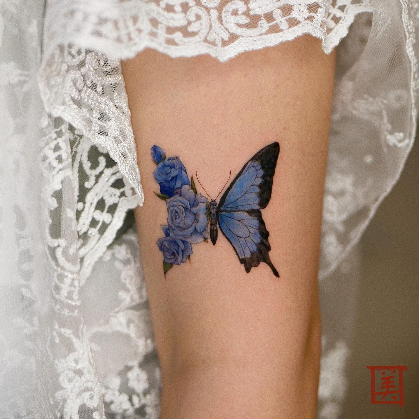 Blue Butterfly Tattoo Ideas