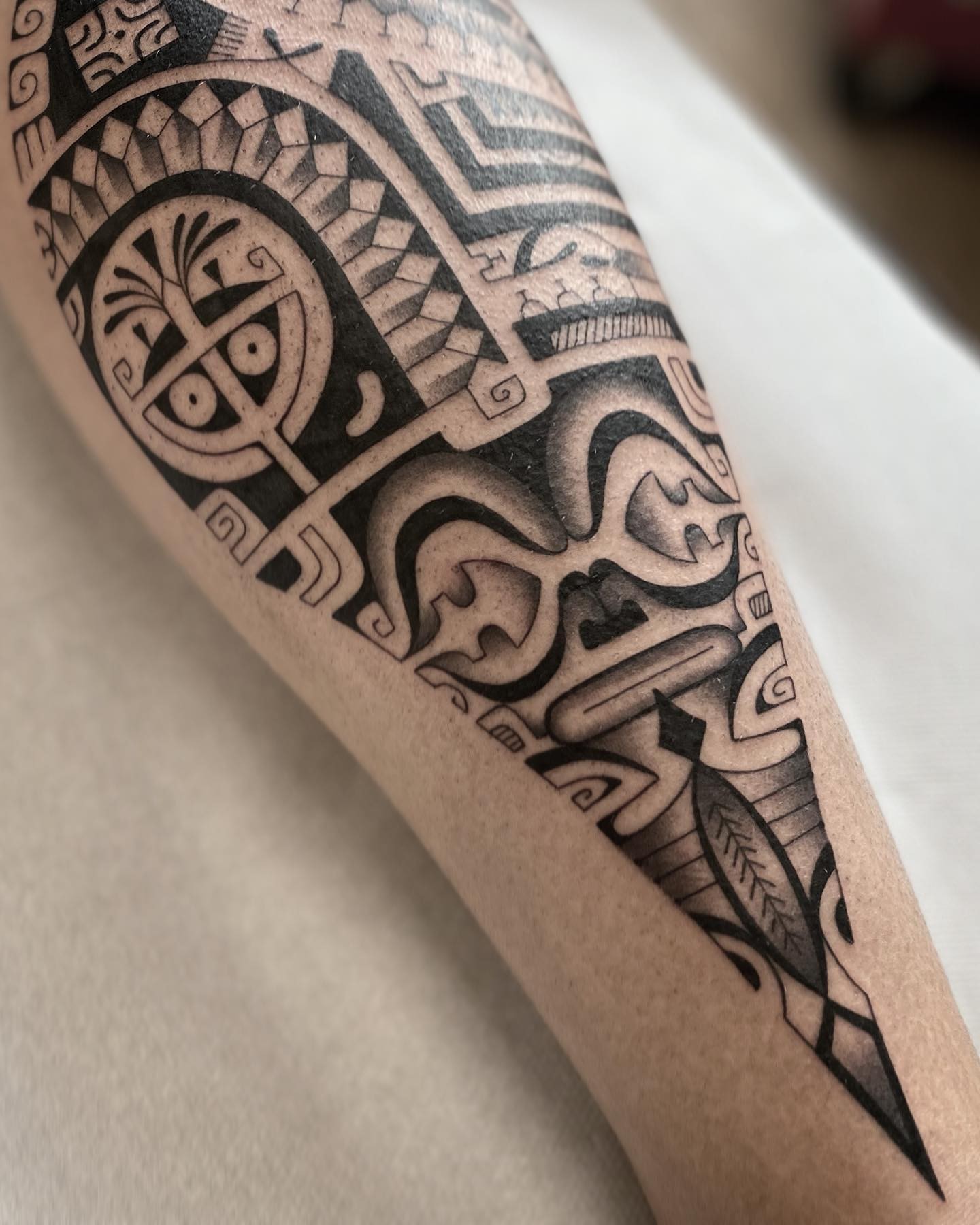 Tribal Leg Tattoo For Men