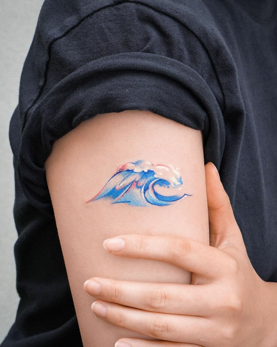 Old School Nautical Wave Tattoo