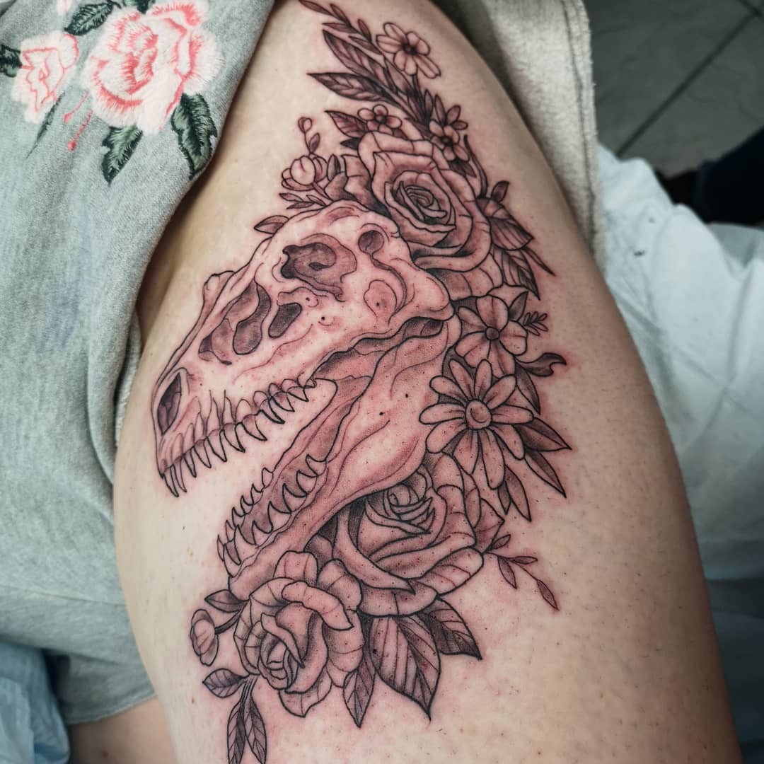 Dinosaur Skull Tattoo