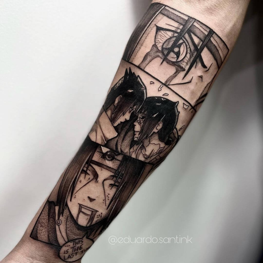 Sasuke Manga Tattoo From Itachi’s Death Scene