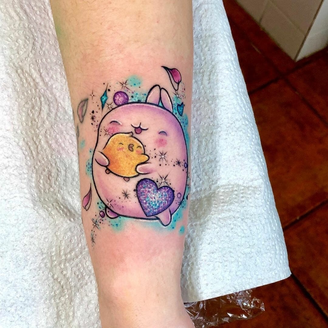 Kawaii Canary Yellow Birds Tattoo