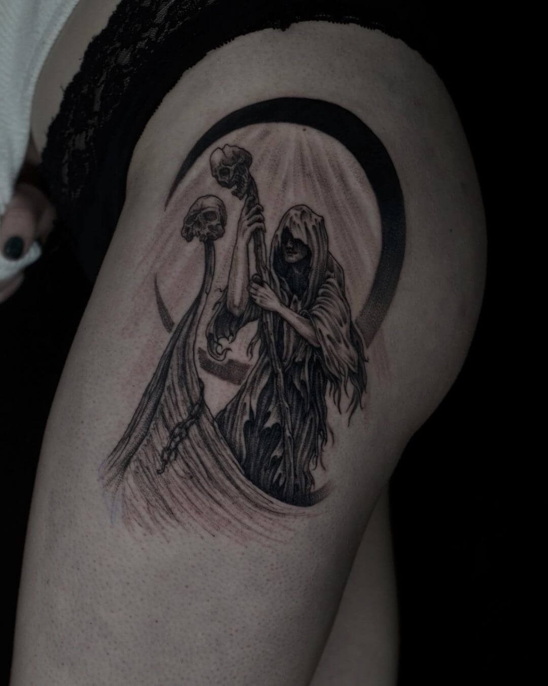 Dark Art Tattoo Of Charon