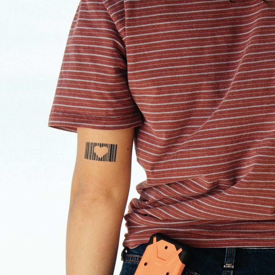 Heart Barcode Tattoo