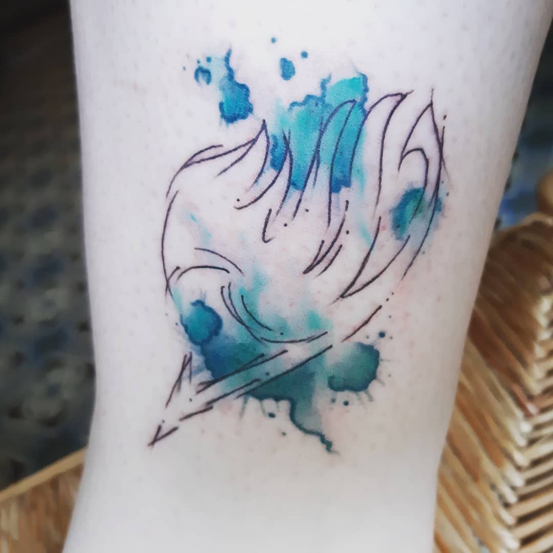 Blue Fairy Tail Logo Tattoo