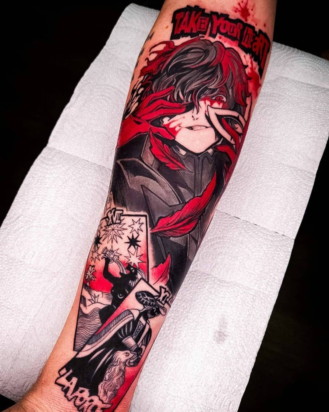 Realistic Joker Tattoo From Persona 5