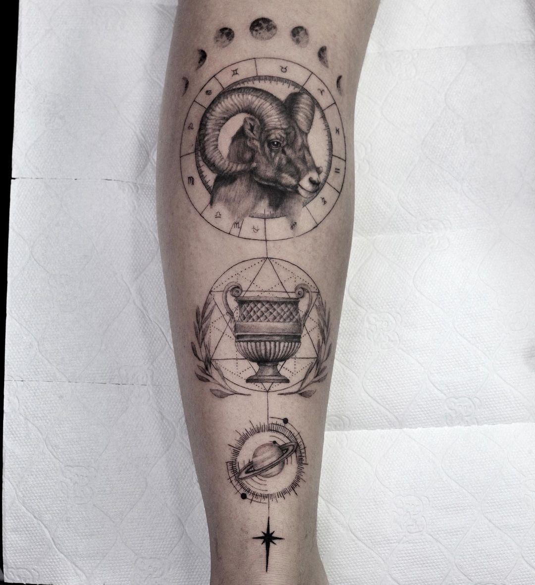 Capricorn Saturn Tattoo