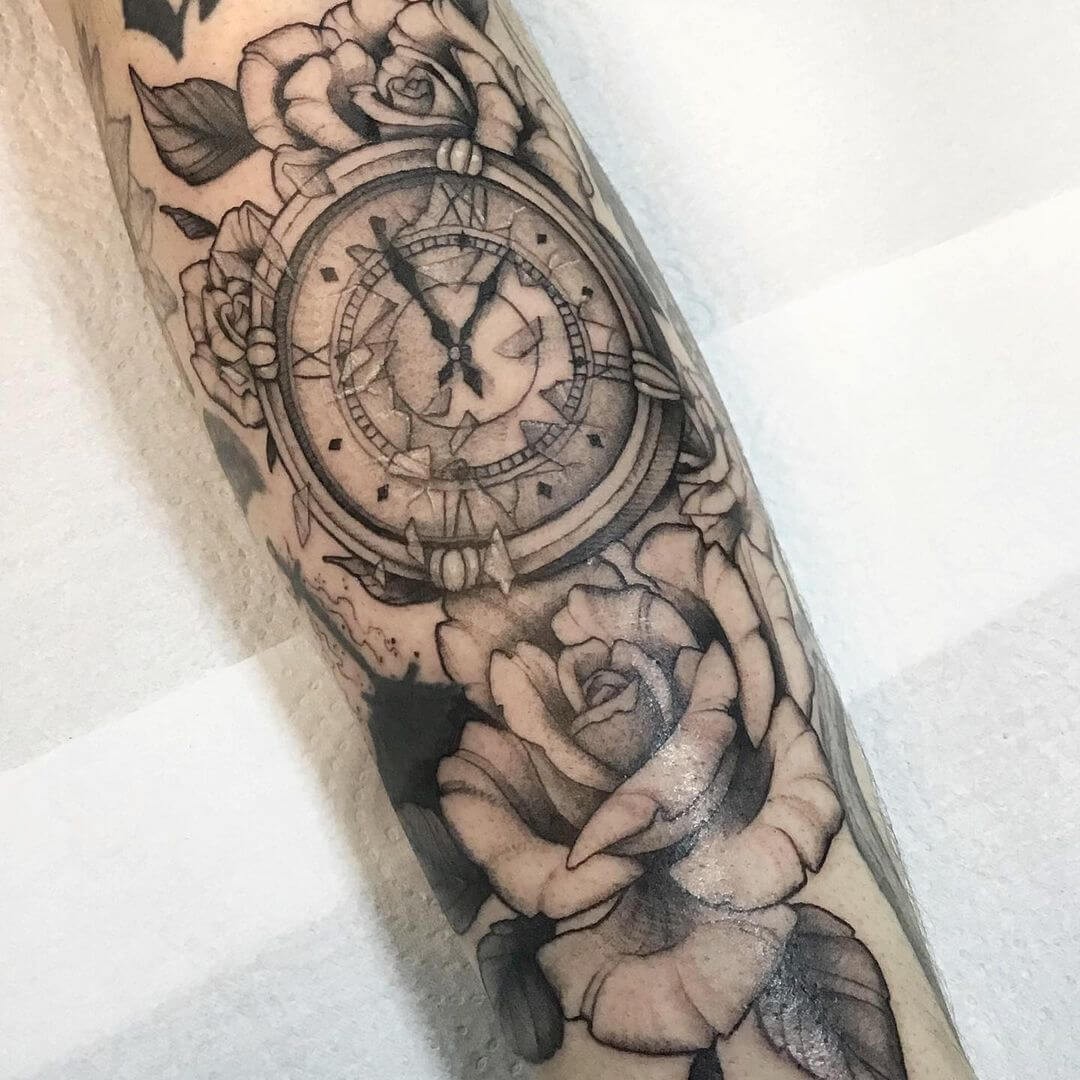 Broken Clock Tattoo