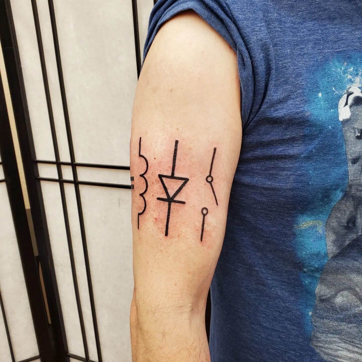 Classic Electronic Circuit Schematic Tattoo