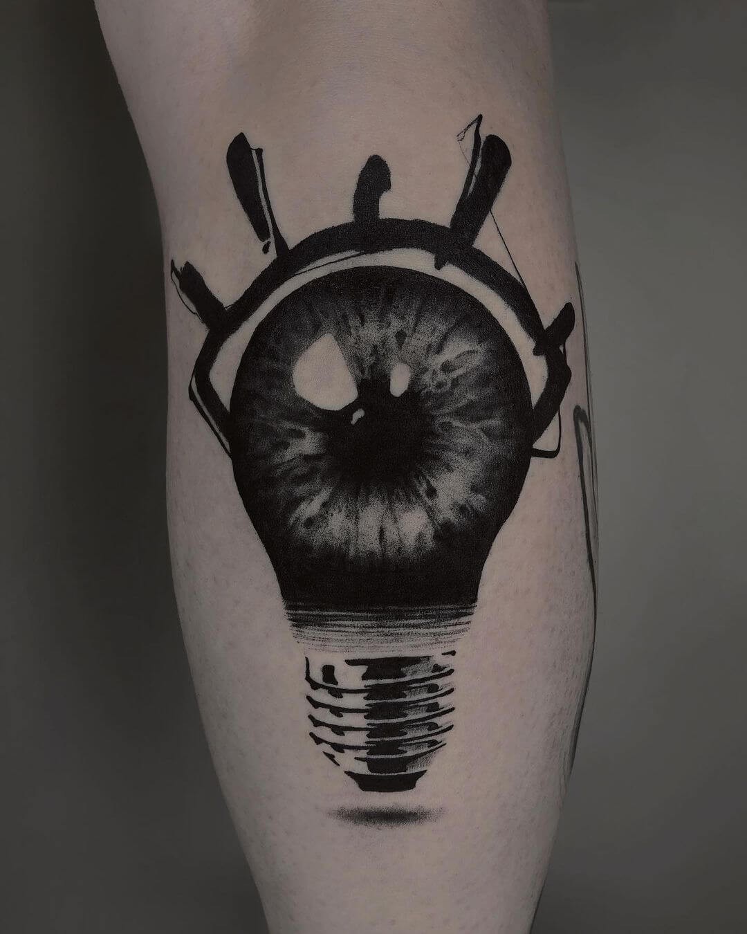 Eye Bulb Tattoo