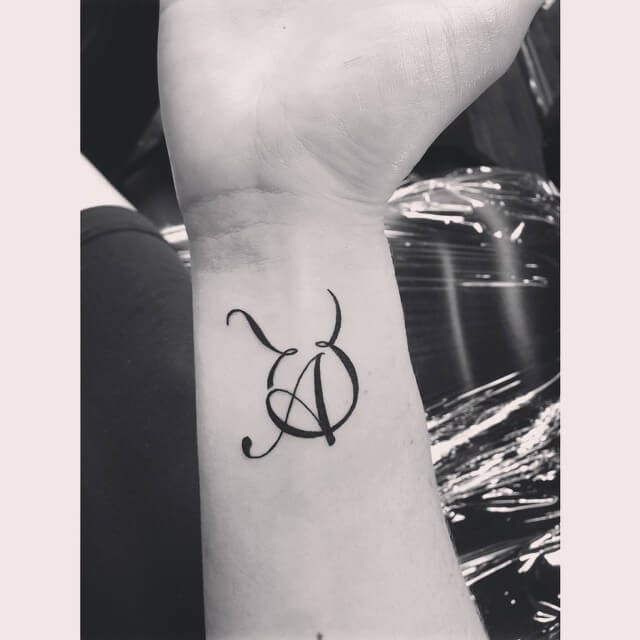 Taurus Letter A Tattoo