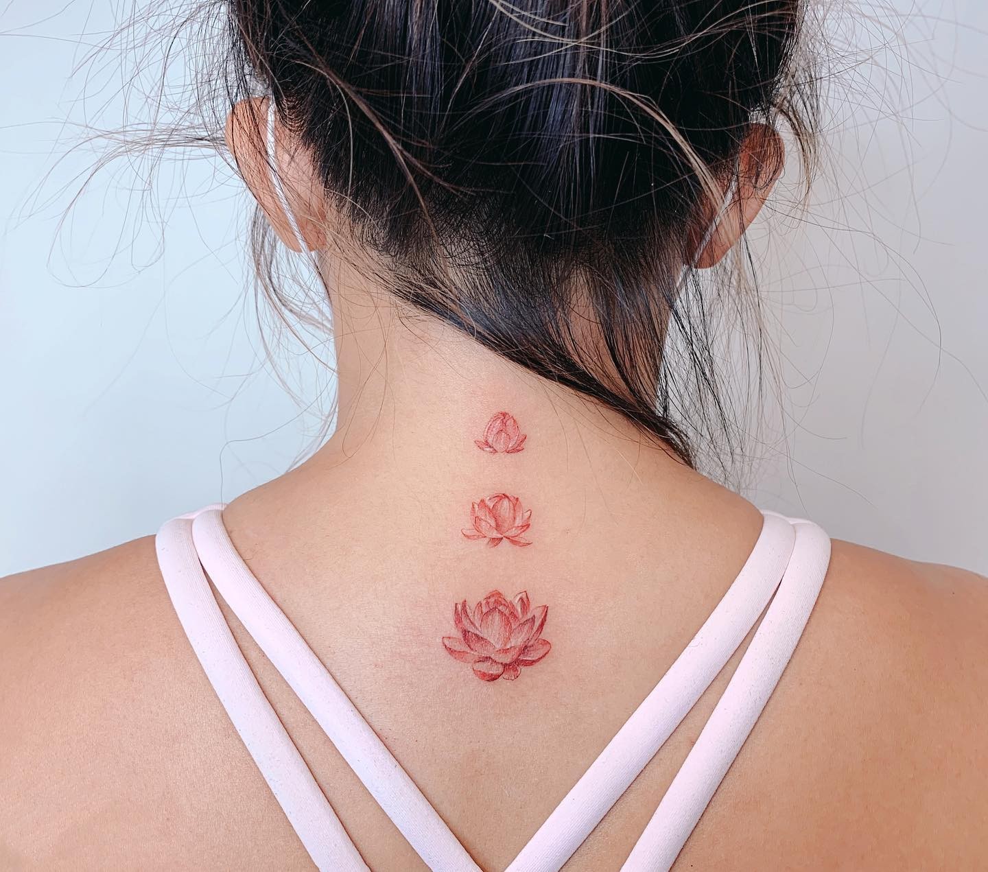 Beautiful Pink Lotus Flower Tattoo Designs