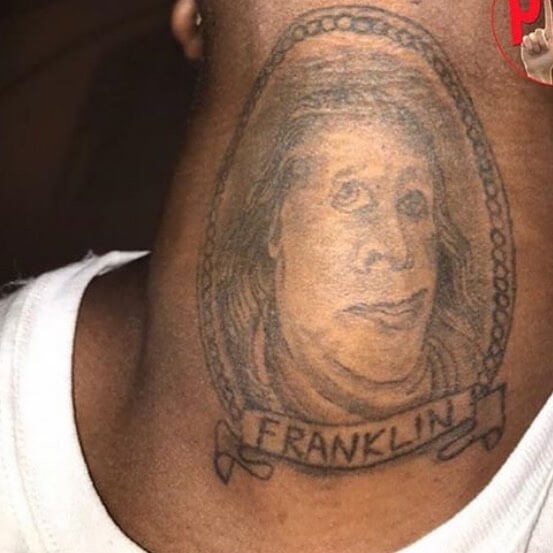 Best American Patriotic Tattoos No Ragrets For This Amazing Benjamin Franklin Neck Tattoo