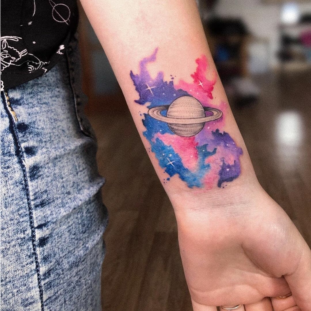 Beautiful Geometric Universe Tattoo