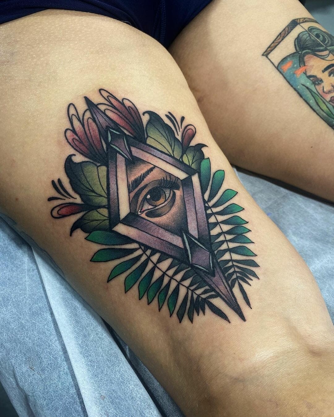 Vividly Colourful Eye Tattoo Design