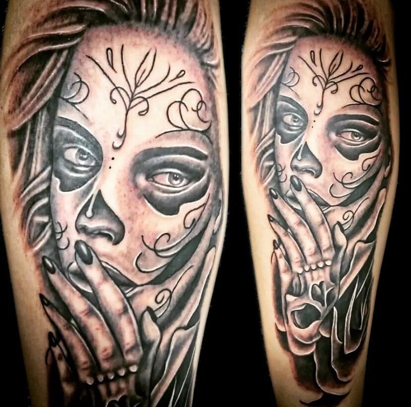 Woman Sugar Skull Tattoo