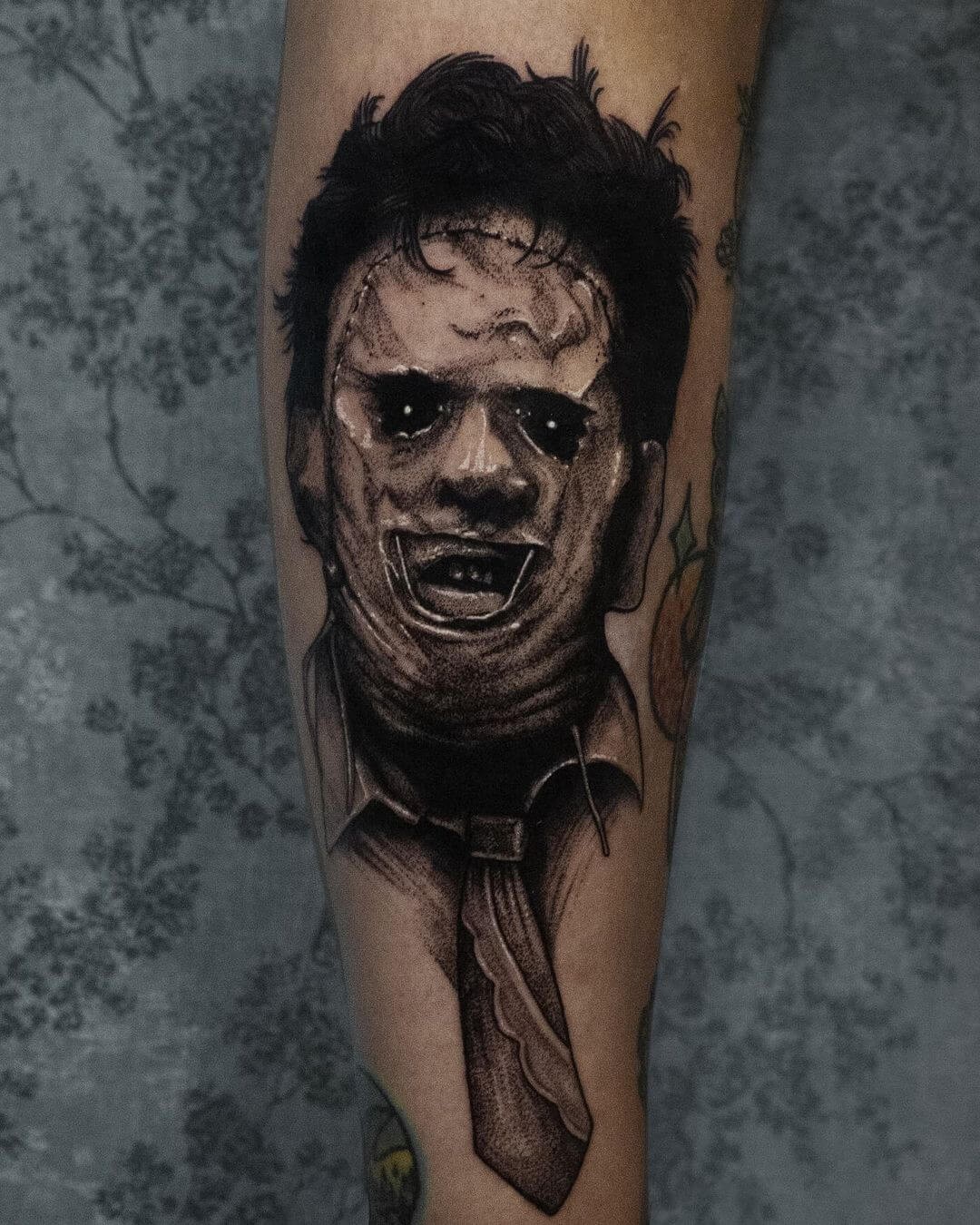 Dotwork Leatherface Mask