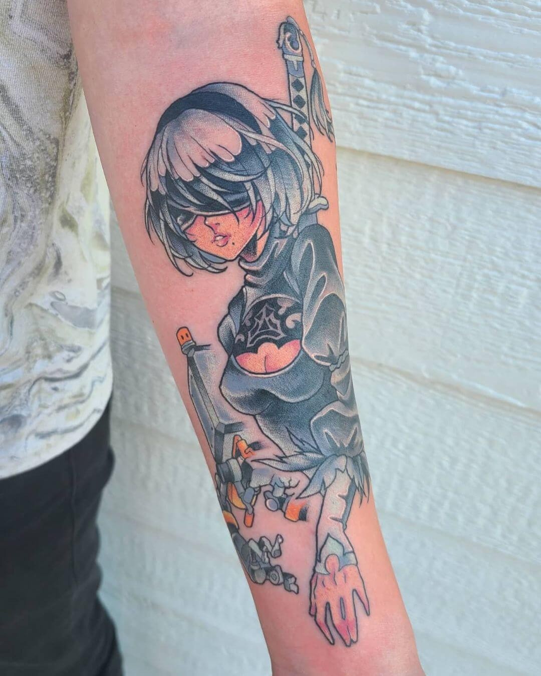 Pop Art Nier Automata Tattoo