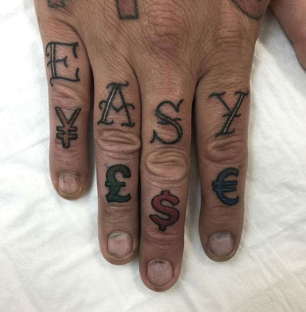 Easy Money Signs Tattoos Design For The Lazily Smart Folks