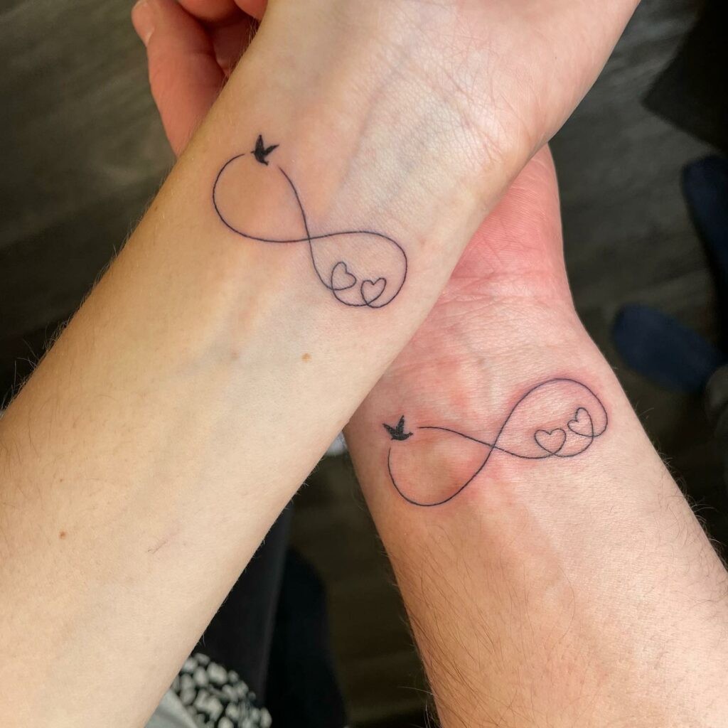 Anchor and Infinity Symbol as Aunt and Niece Tattoo