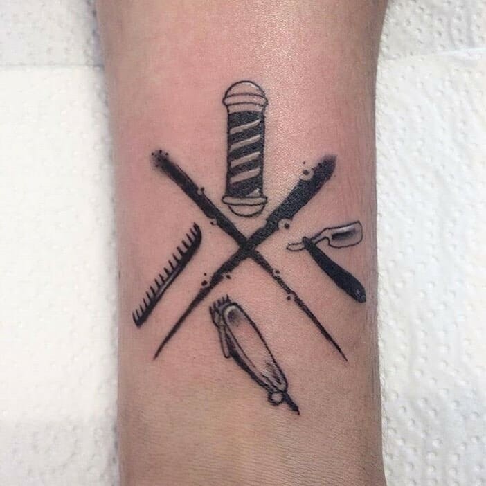 Simple Barber Tattoo