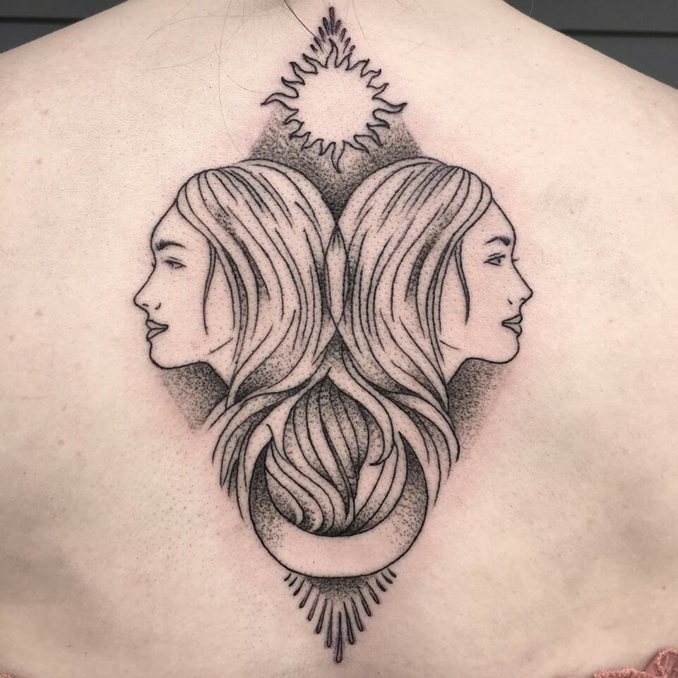 Gemini Twins Girls Tattoo