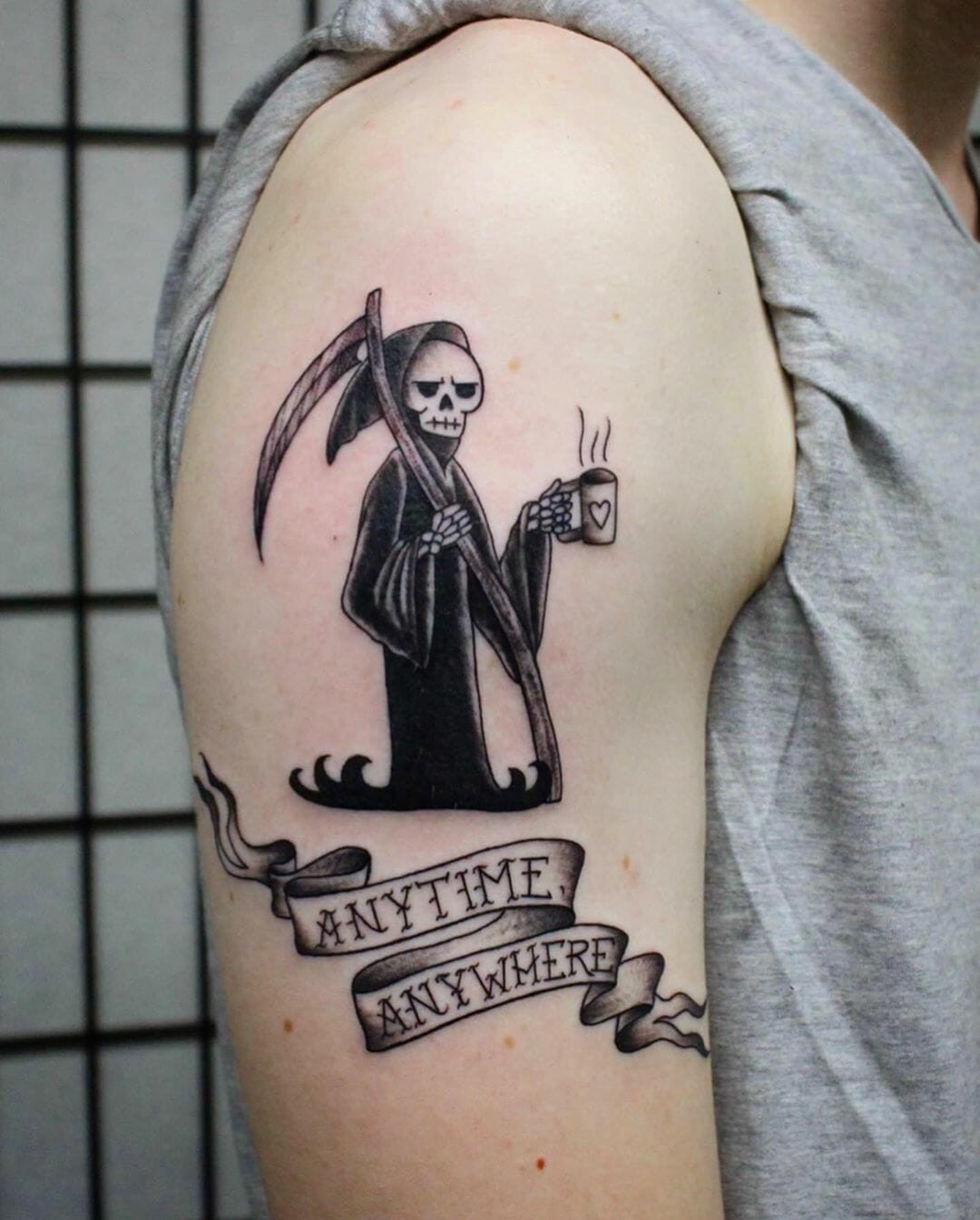 Death Inspired Banner Tattoo