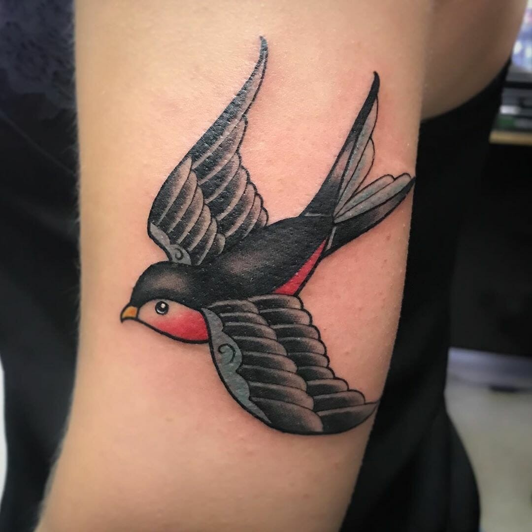 Sparrow Bird Tattoo On Hand