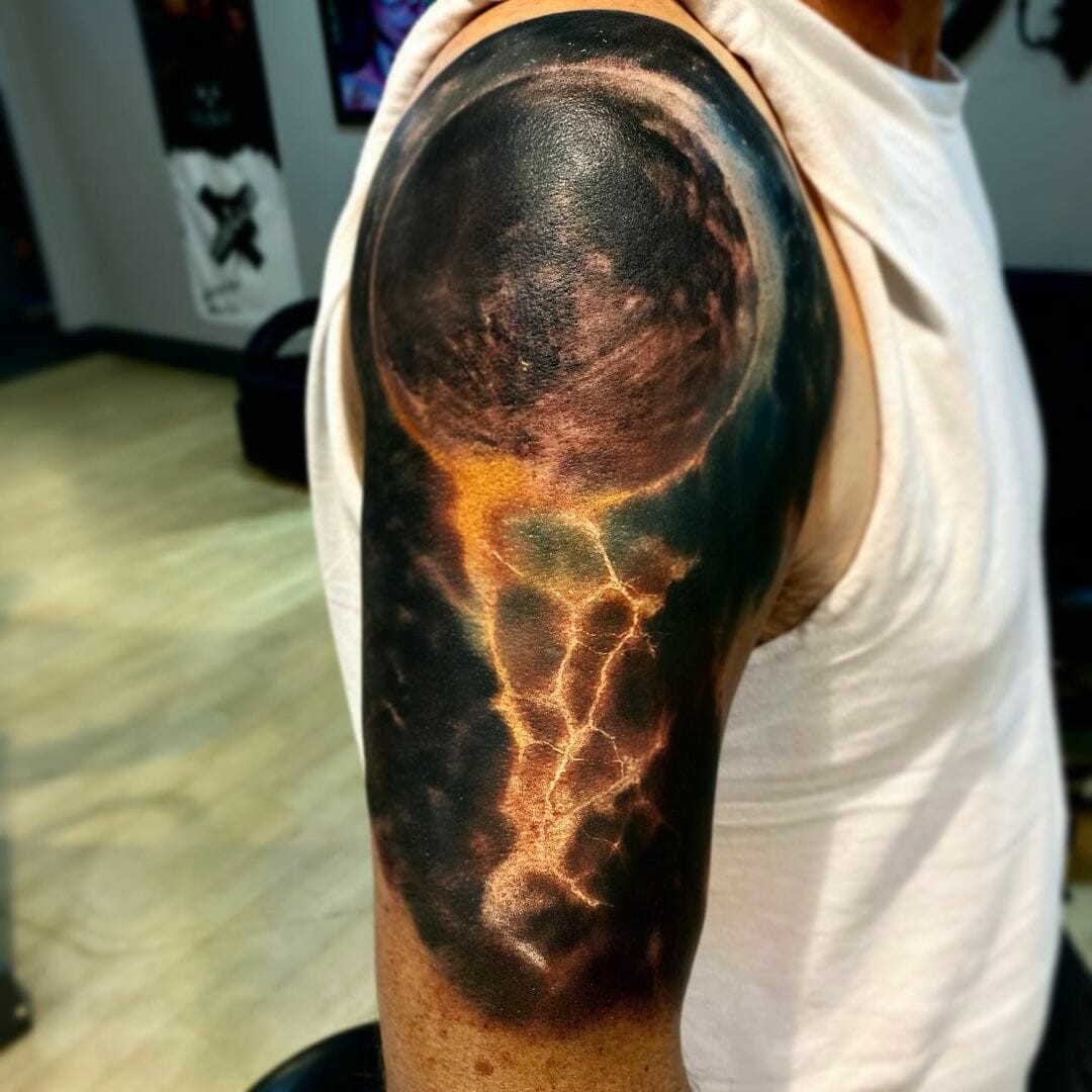 Dark Cloud Lighting Tattoo