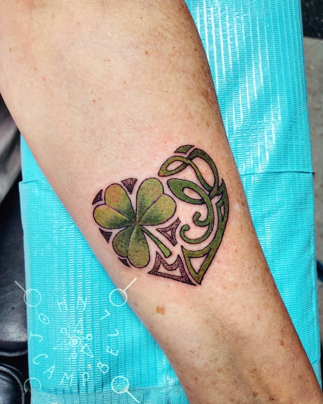 Heart Shamrock Tattoo