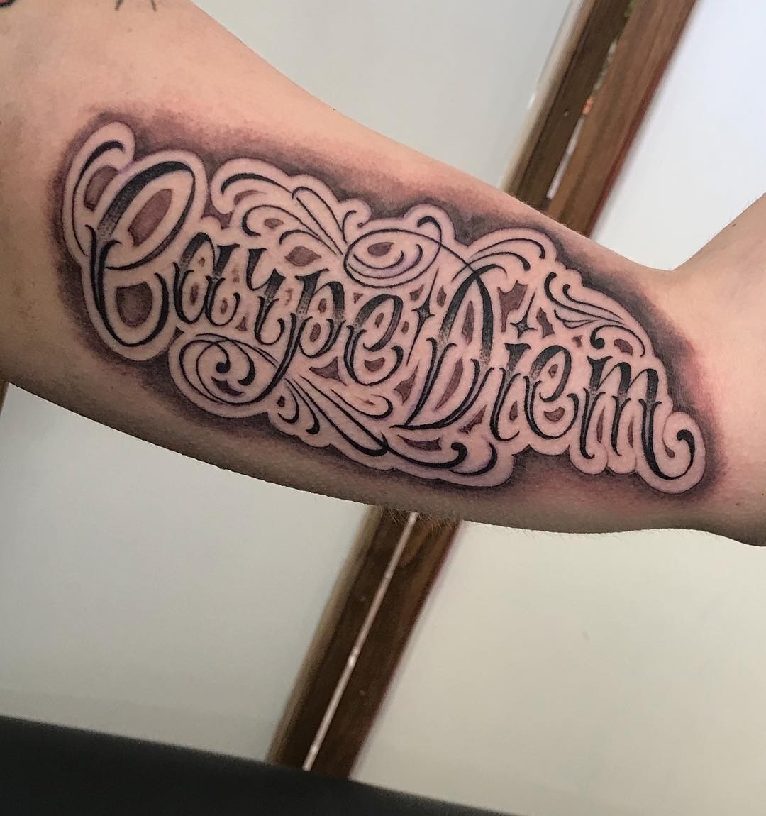 Carpe Diem Tattoos On Arm