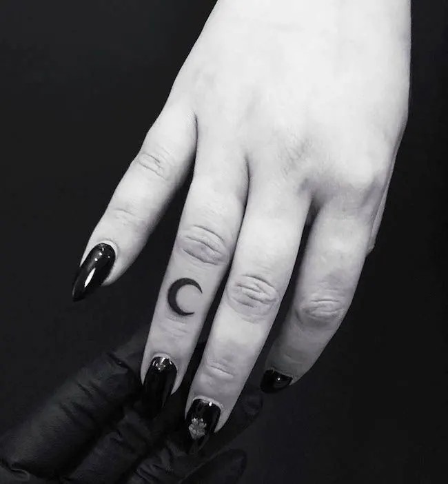 Finger Dot Tattoo