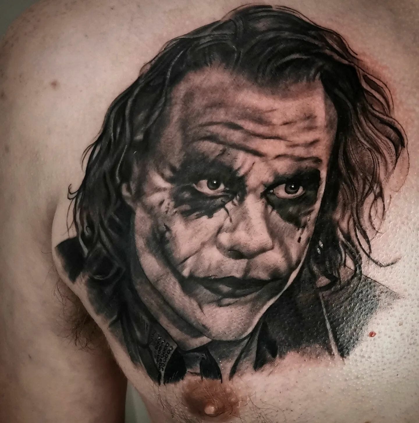 Joker Chest Tattoo