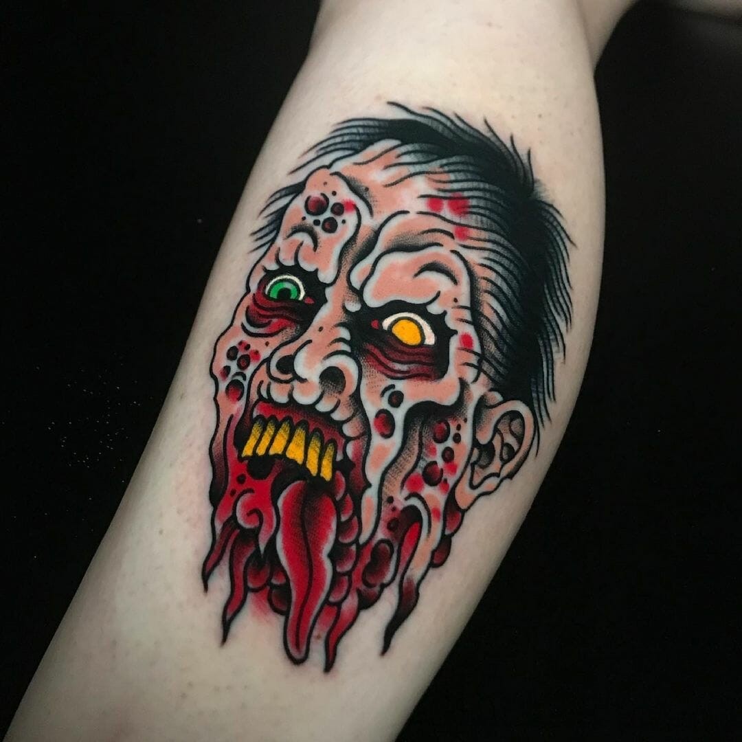 Monster Face Tattoo